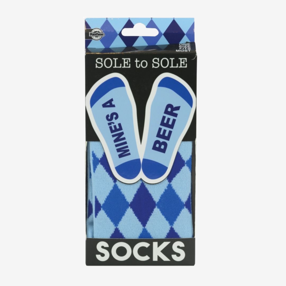 Mine&#39;s A Beer Sole Socks
