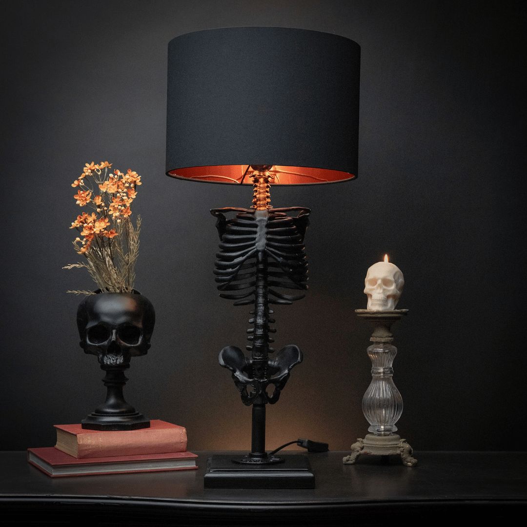 The Skeleton Table Lamp | Black Lamp, Copper Inner