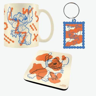 Lilo &amp; Stitch (Lazy Daze) Gift Set (Mug, Coaster &amp; Keychain)