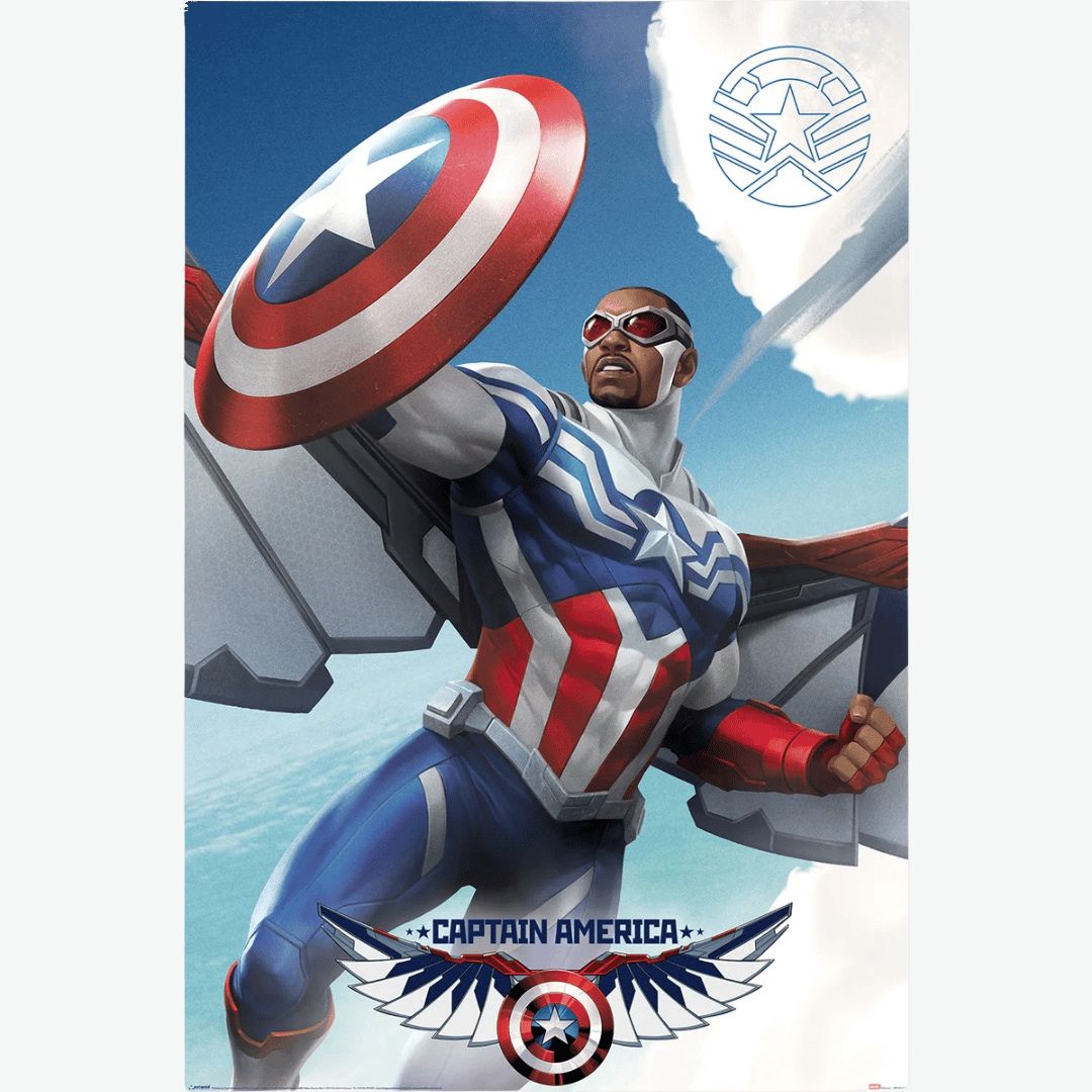 MARVEL (CAPTAIN AMERICA FLYING) MAXI POSTER (A10)