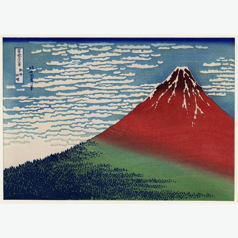 HOKUSAI Red Fuji Maxi Poster (A6)