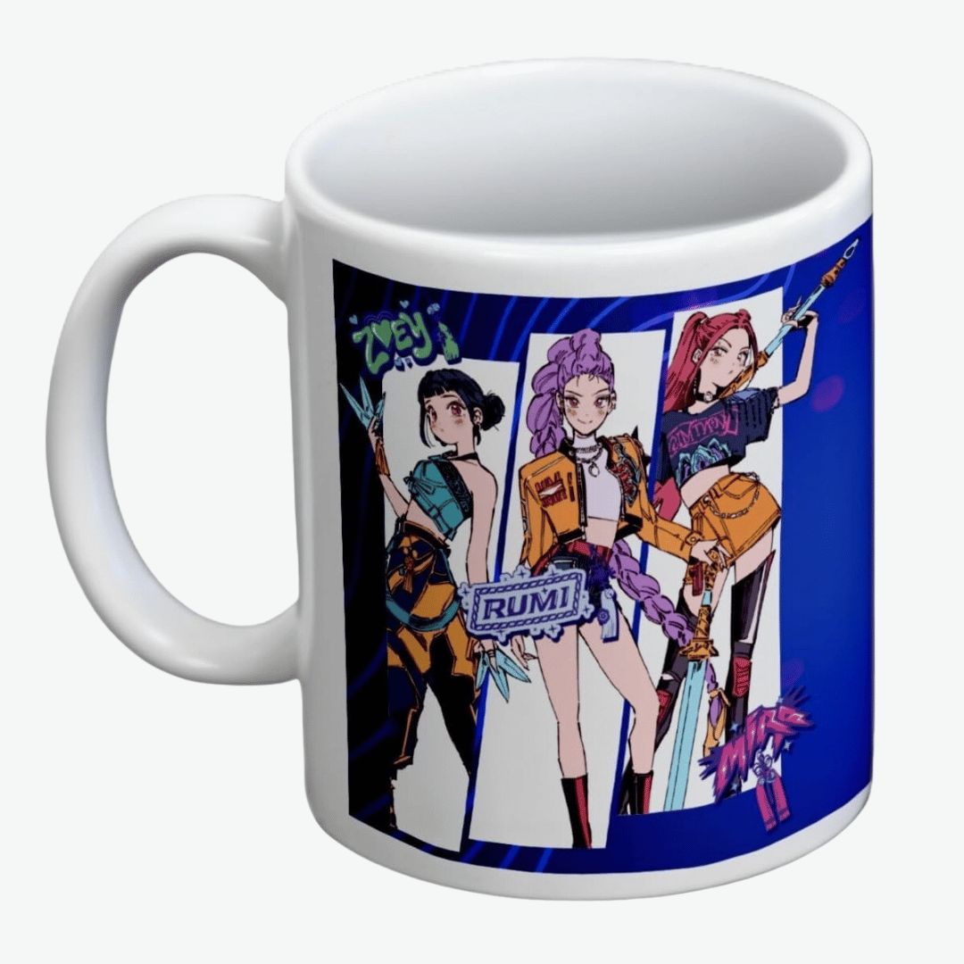 KPOP Demon Hunters (Huntrix Logo) White Pod Mug KPOP Demon Hunters (Huntrix Logo) White Pod Mug