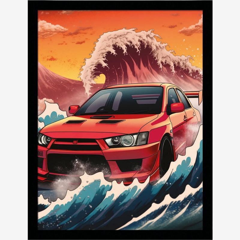 Wave Collection (Wave Cars Evo) Framed 30x40cm Print