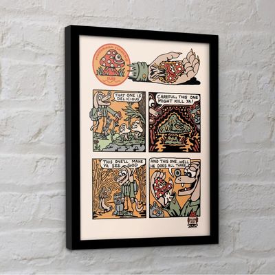 Killer Acid (Mushroom Finders Club) Framed 30x40cm Print