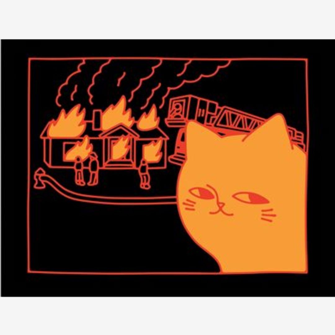 Obinsun (Disaster Cat) Collector Print (Framed)