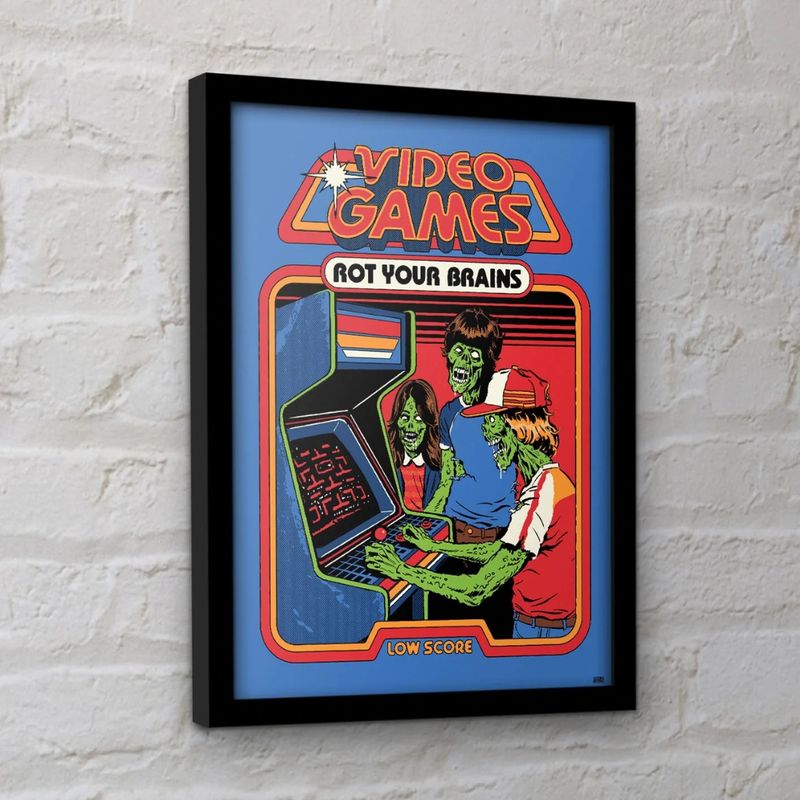 Steven Rhodes (Video Games Rot Your Brains) Framed 30x40cm Print