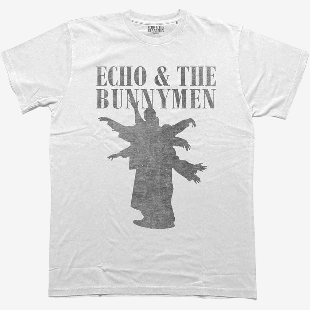 Echo &amp; The Bunnymen Unisex T-Shirt: Silhouettes (White), Size: Medium
