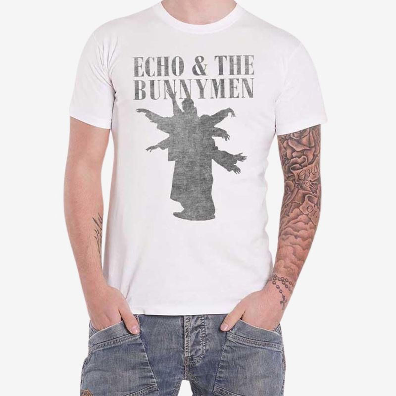 Echo &amp; The Bunnymen Unisex T-Shirt: Silhouettes (White)
