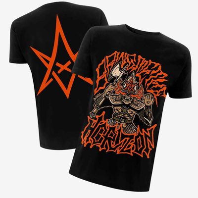 Bring Me The Horizon Unisex T-Shirt: Warrior (Black) (Back Print)