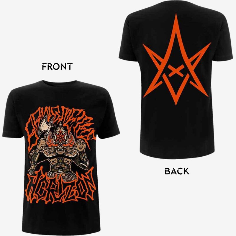 Bring Me The Horizon Unisex T-Shirt: Warrior (Black) (Back Print)