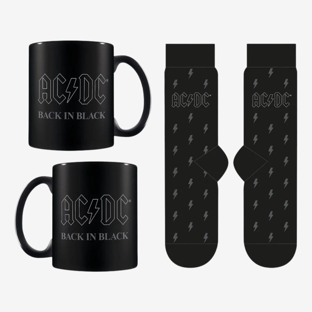 AC/DC (Back In Black) Mug &amp; Socks Set