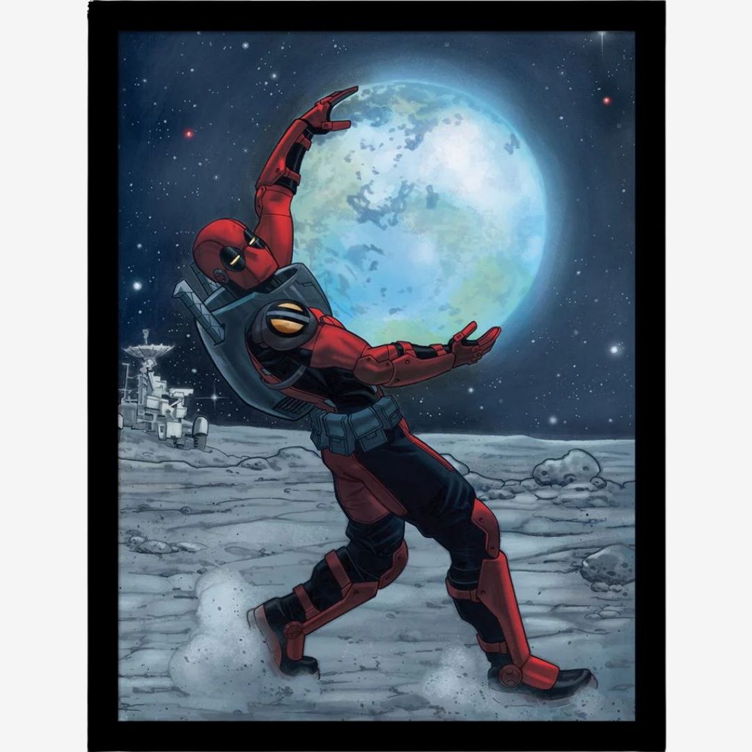 Deadpool (Hugging Moon) Framed 30x40cm Print