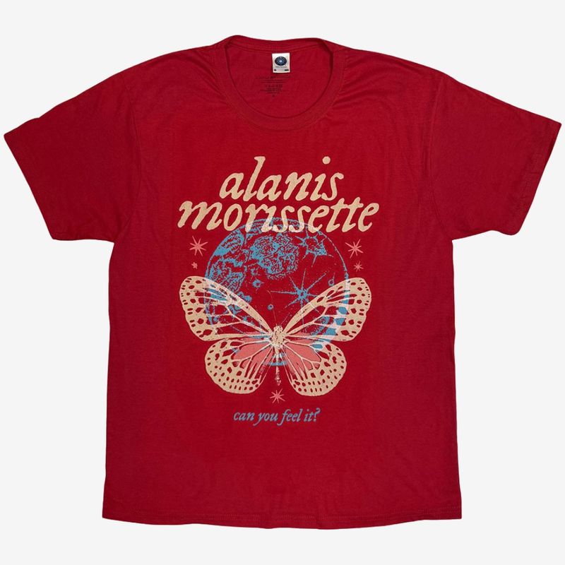 Alanis Morissette Unisex T-Shirt: Can You Feel It (Red)