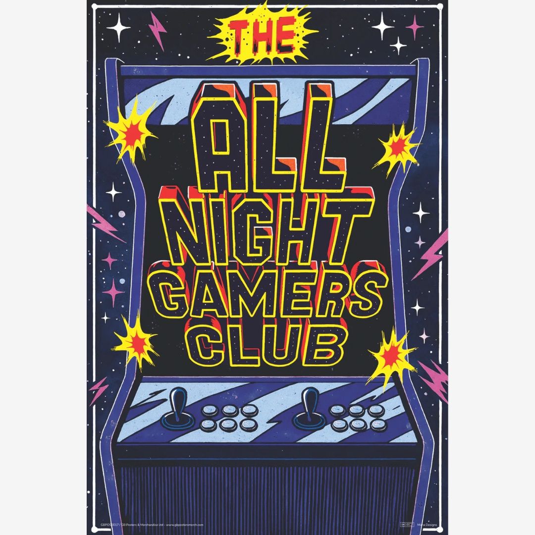 The All Night Gamers Club 61 x 91.5cm Maxi Poster (A39)