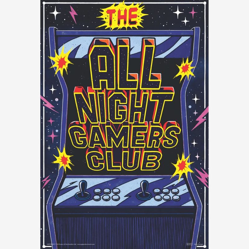 The All Night Gamers Club 61 x 91.5cm Maxi Poster (A39)