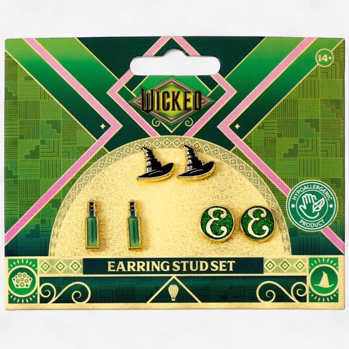 Wicked Elphaba Stud Earring Set
