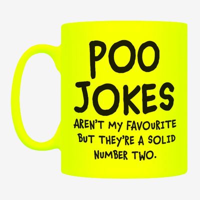 Poo Jokes Aren't My Favourite Yellow Neon Mug