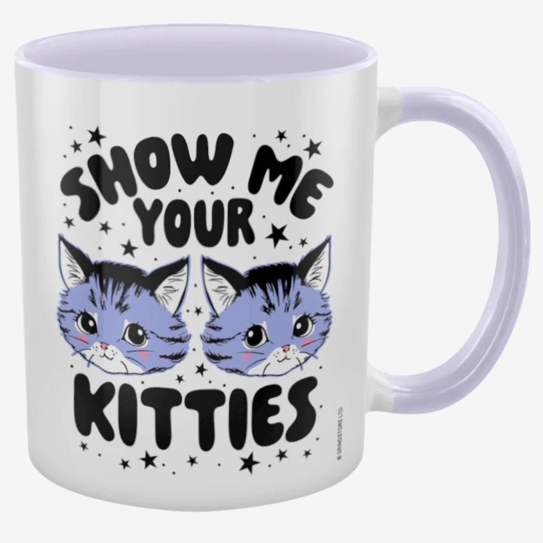 Kitsch Kitten Show Me Your Kitties Lilac Inner 2-Tone Mug