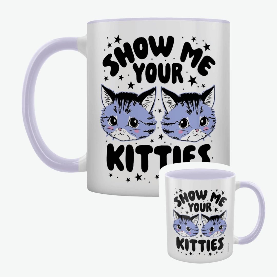 Kitsch Kitten Show Me Your Kitties Lilac Inner 2-Tone Mug