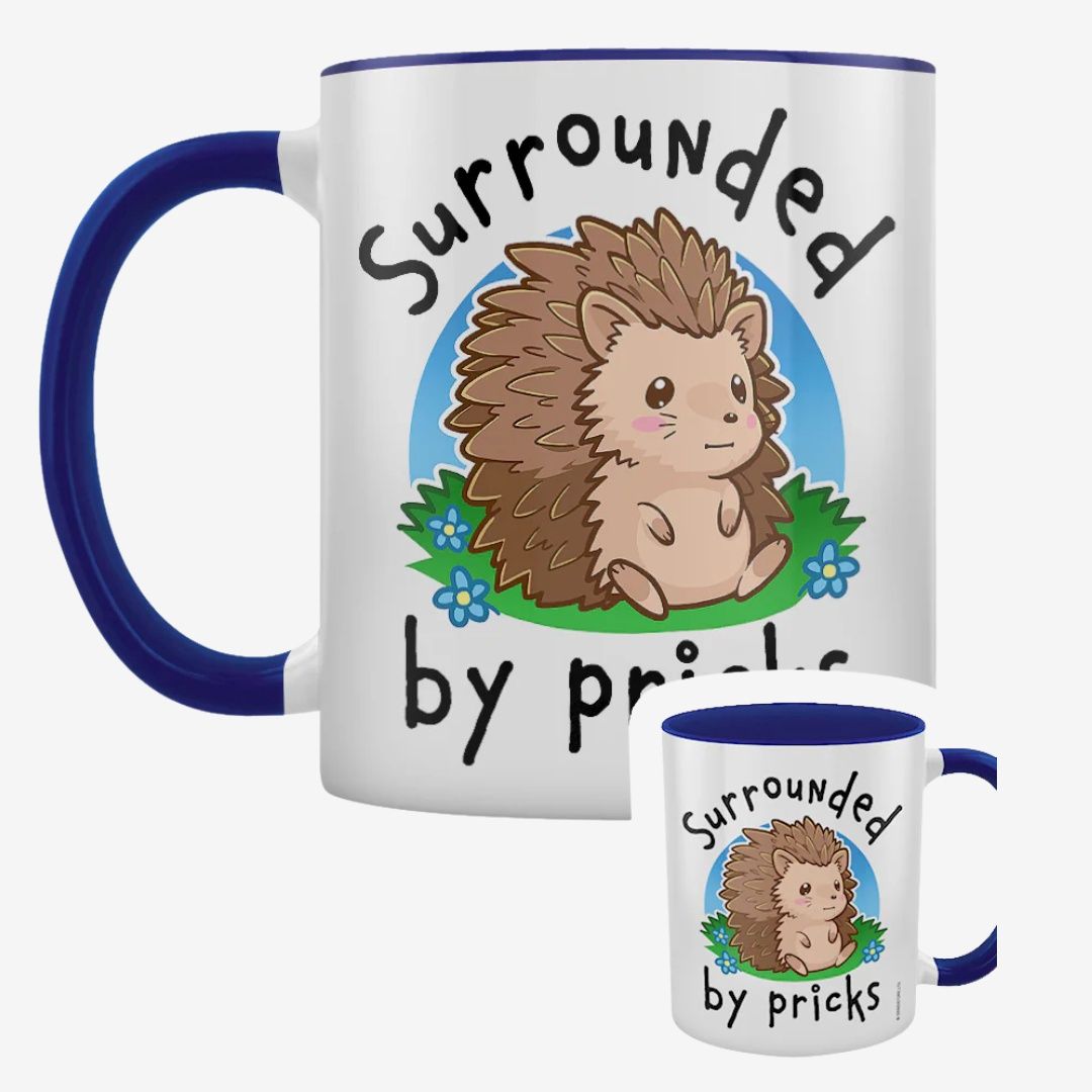 Surrounded By Pricks Blue Inner 2-Tone Mug