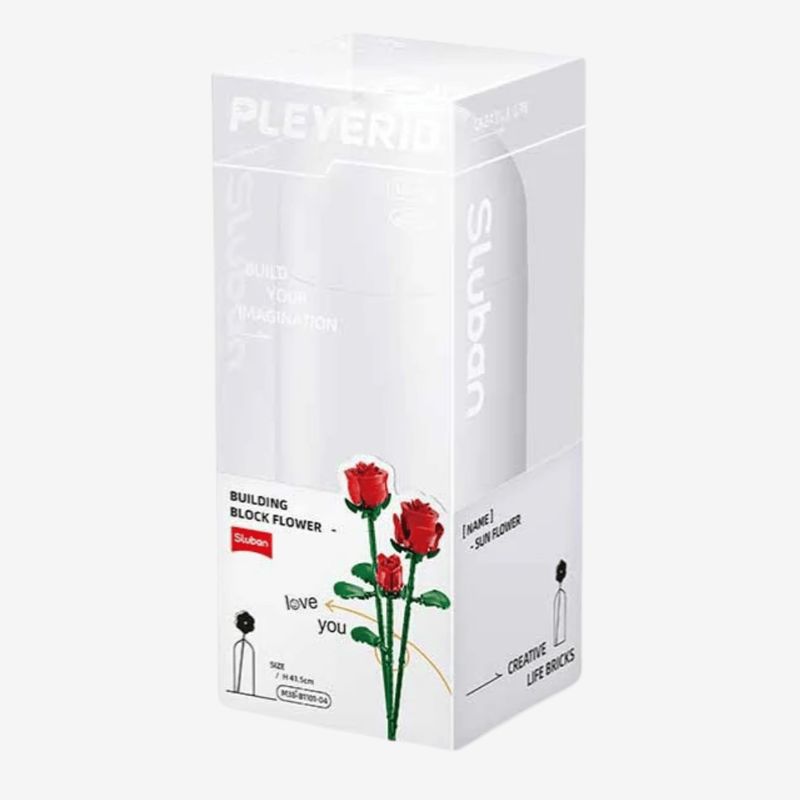 Sluban Red Rose – Flower Set (M38-B1101-04)