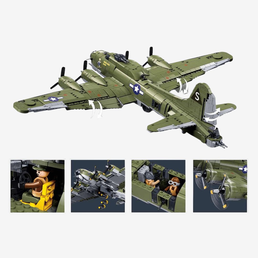 Sluban B-17 Flying Fortress WW2 Bomber Set (M38-B1367)