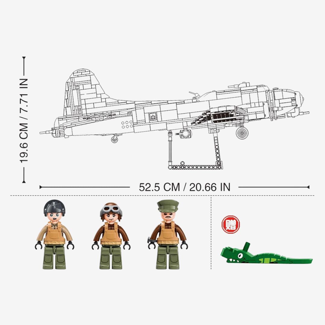 Sluban B-17 Flying Fortress WW2 Bomber Set (M38-B1367)