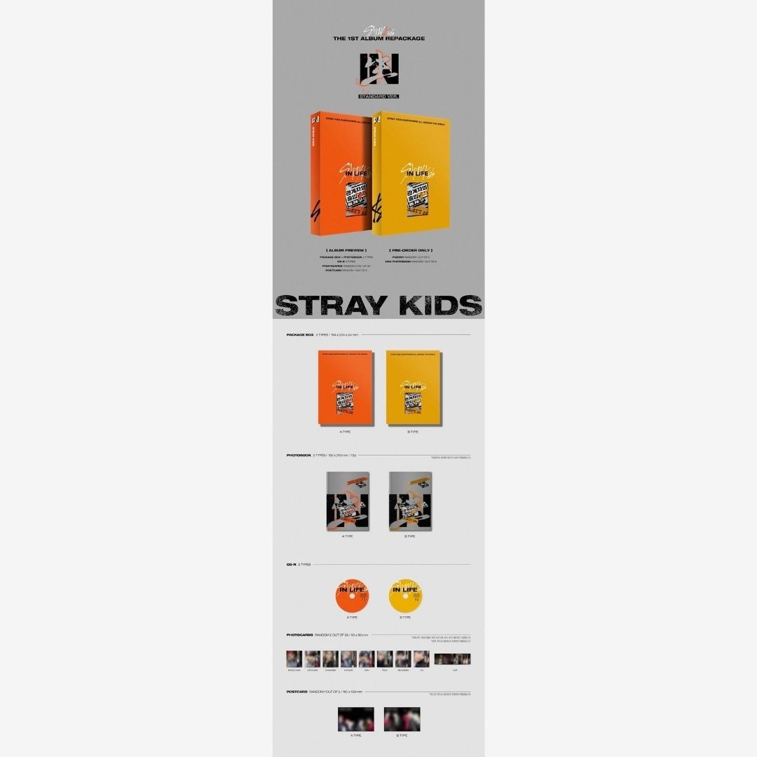 Stray Kids | In Life (Repackage) | Standard Ver. | CD (Random)