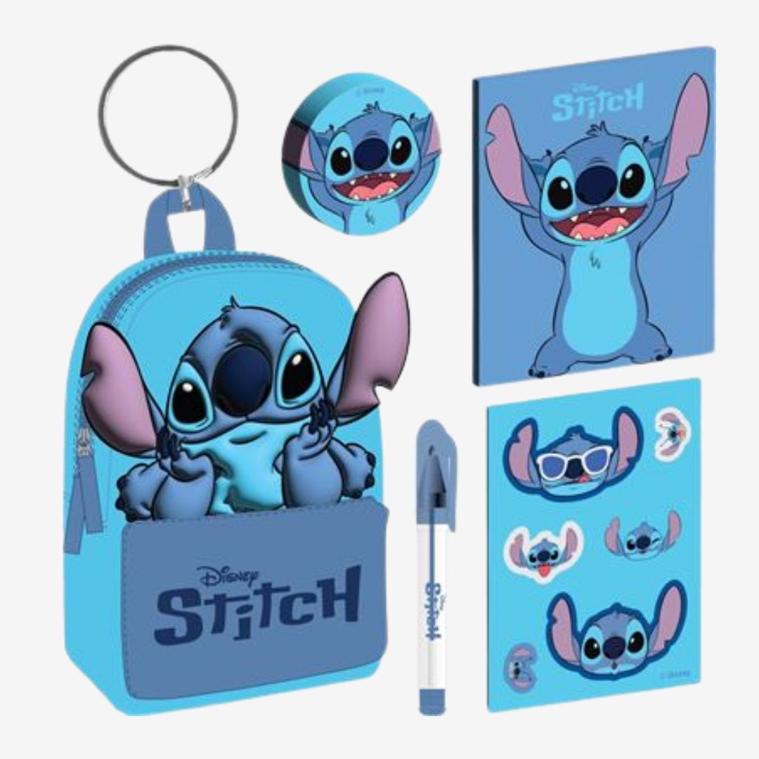 Stitch (Core Blue) Mini Filled Backpack Keychain