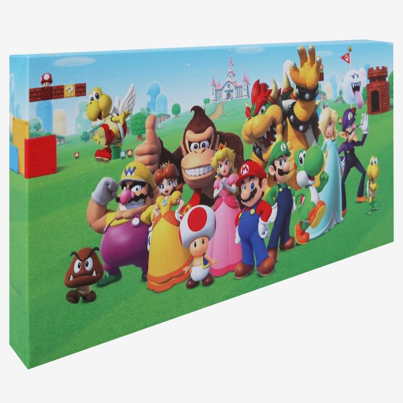 Super Mario (Group) Letterbox Light Up Canvas