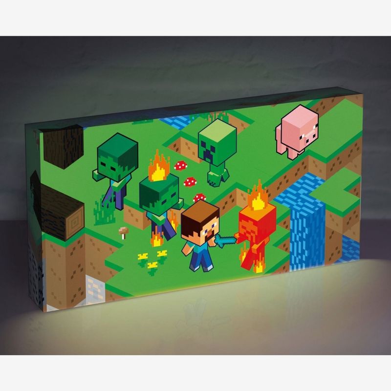 Minecraft (Isometric) Letterbox Light Up Canvas