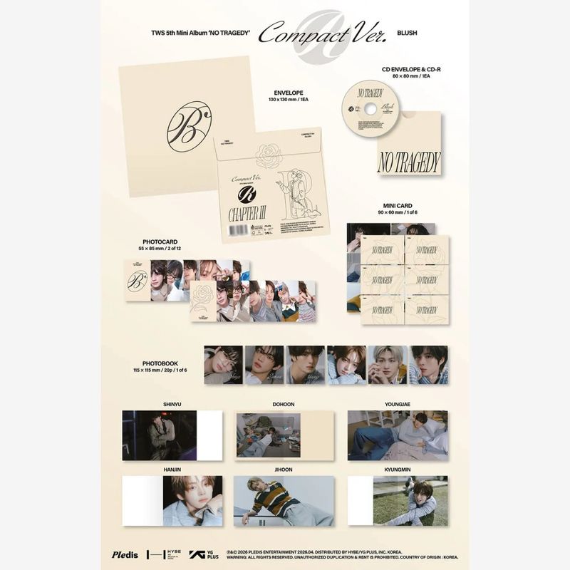TWS | NO TRAGEDY | BLUSH Compact Ver. | CD