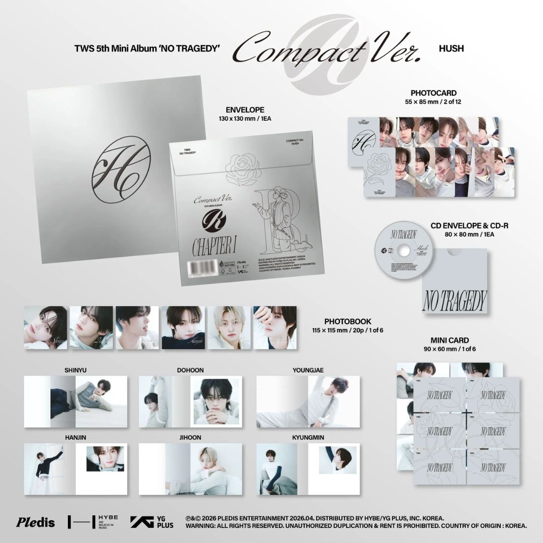 TWS | NO TRAGEDY | HUSH Compact Ver. | CD
