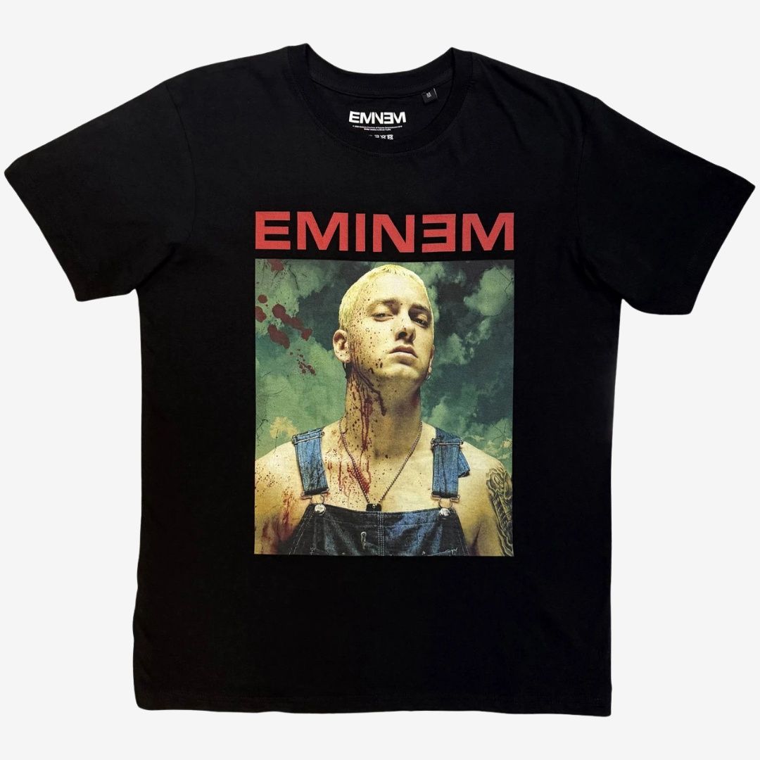 Eminem Unisex T-Shirt: Bloody (Black), Size: Small
