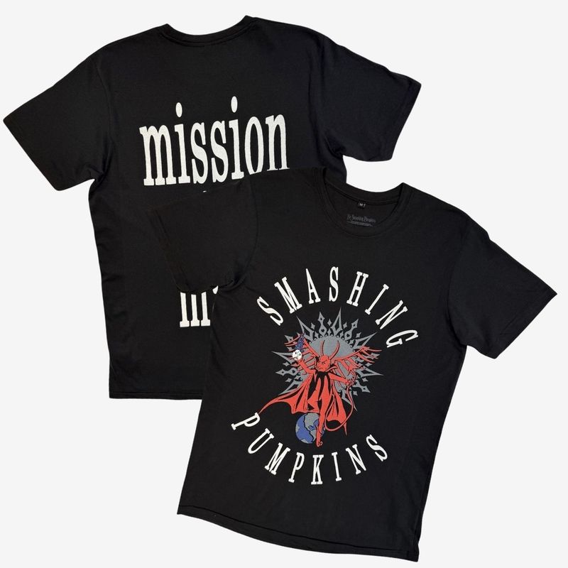 The Smashing Pumpkins Unisex Premium Carbon T-Shirt: Mission To Mars (Black) (Back Print)