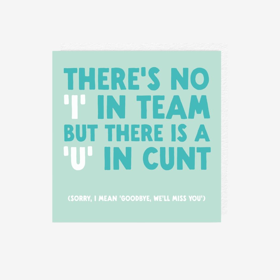 I In Team Leaving Card