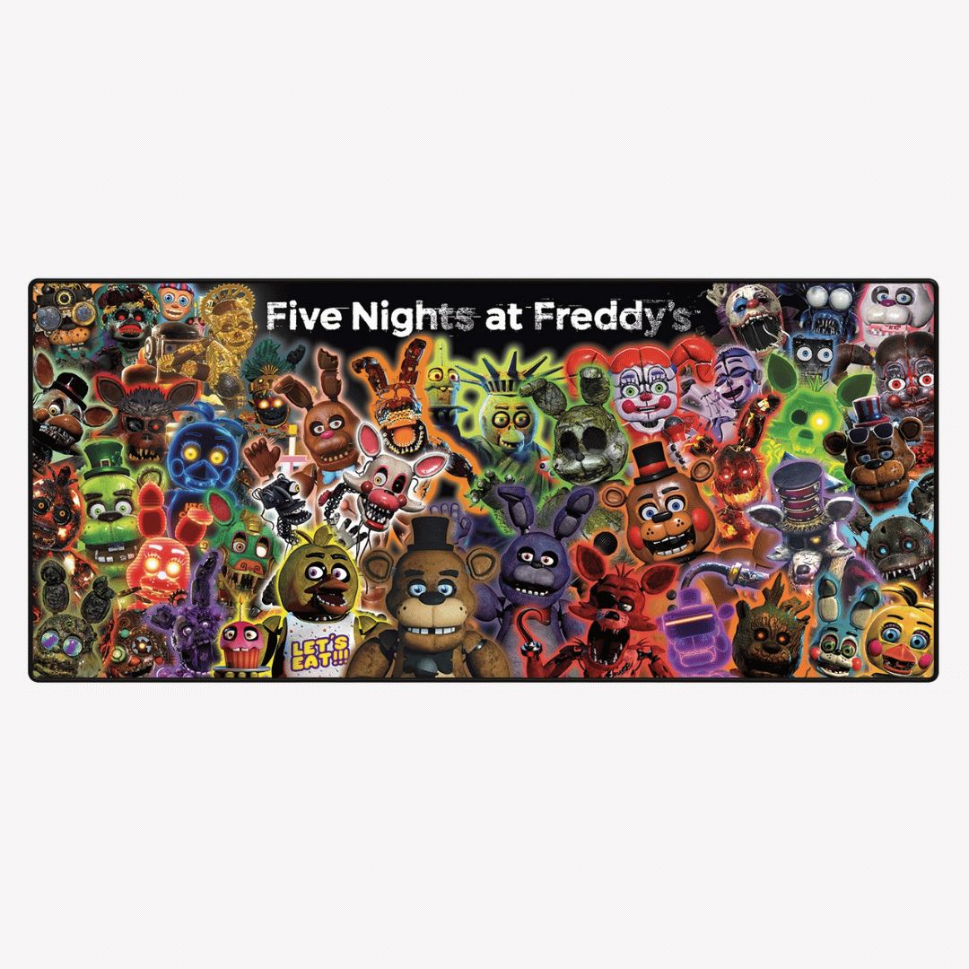 Glow Montage Five Nights At Freddy's FNAF Desk Mat Glow Montage Five Nights At Freddy's FNAF Desk Mat