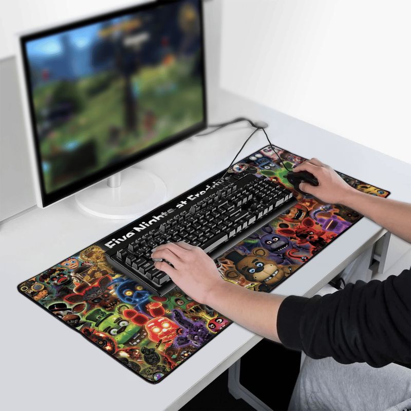 Glow Montage Five Nights At Freddy's FNAF Desk Mat