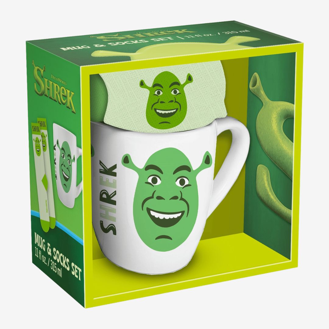 Shrek (Shrek Face) Mug & Sock Set Shrek (Shrek Face) Mug & Sock Set