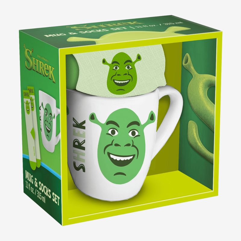 Shrek (Shrek Face) Mug &amp; Sock Set