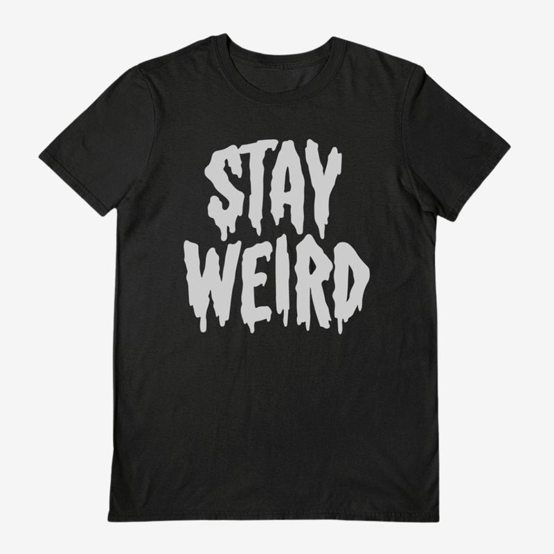DENIART (STAY WERID) BLACK UNISEX T-SHIRT