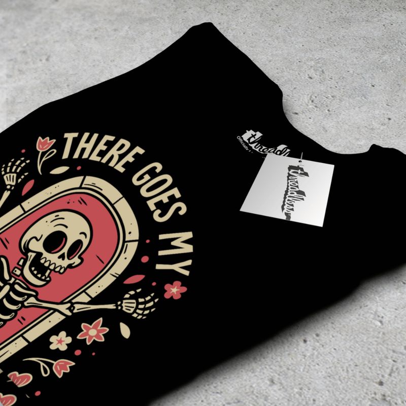 THREADLESS (THERE GOES MY LAST FLYING FUCK) BLACK UNISEX T-SHIRT