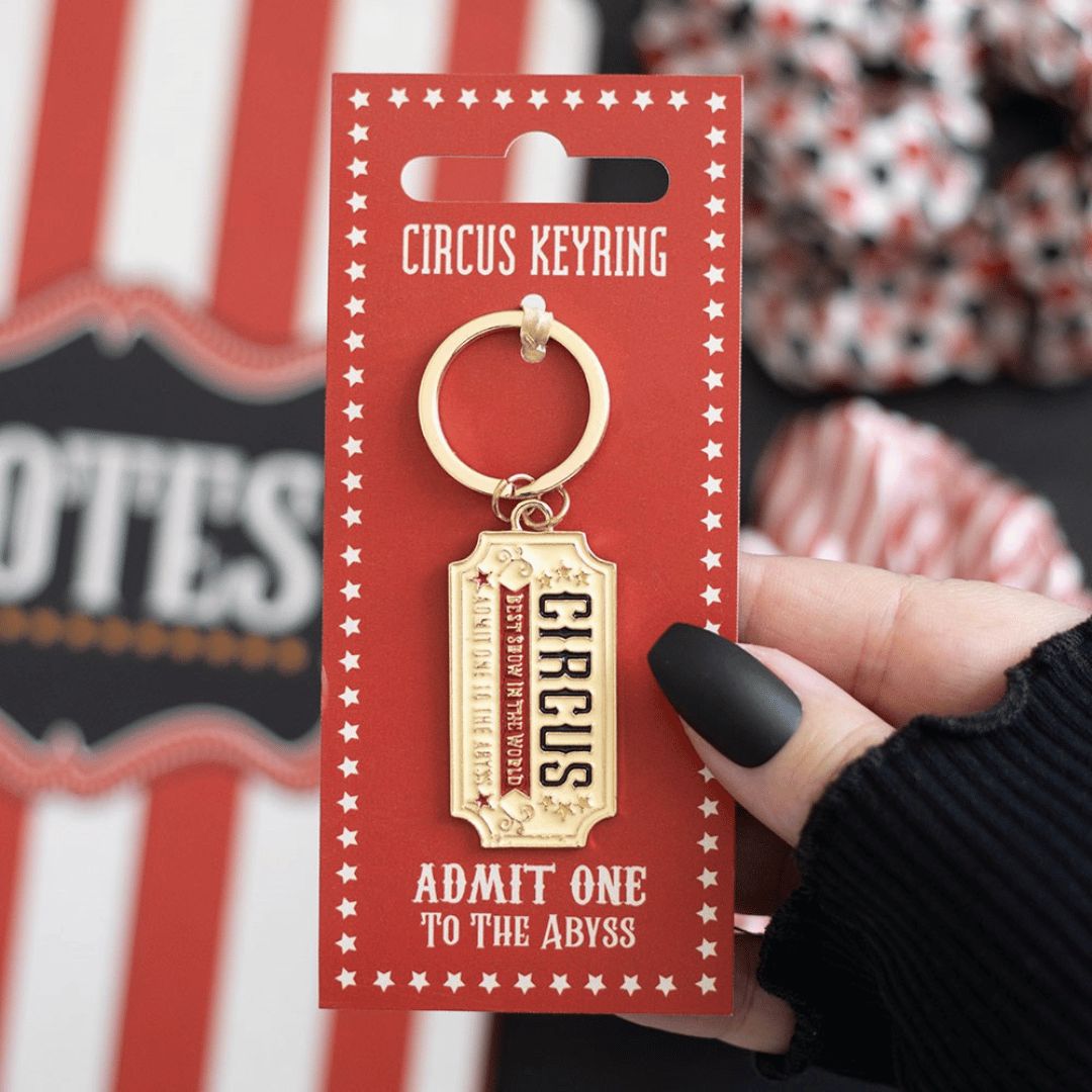 Admit One Circus Ticket Keyring