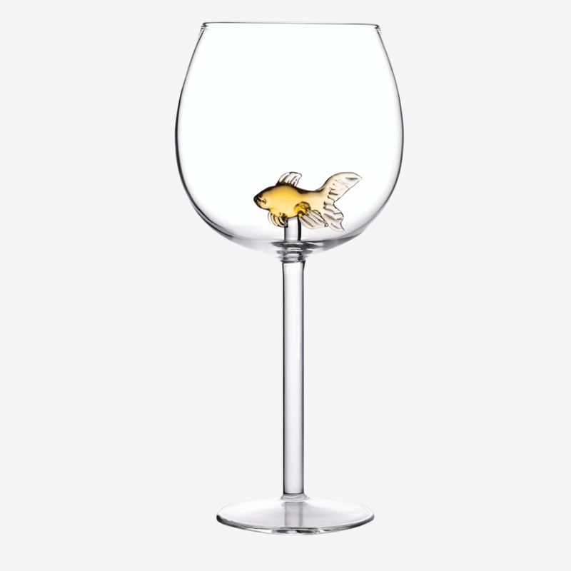 Goldfish Wine Glass