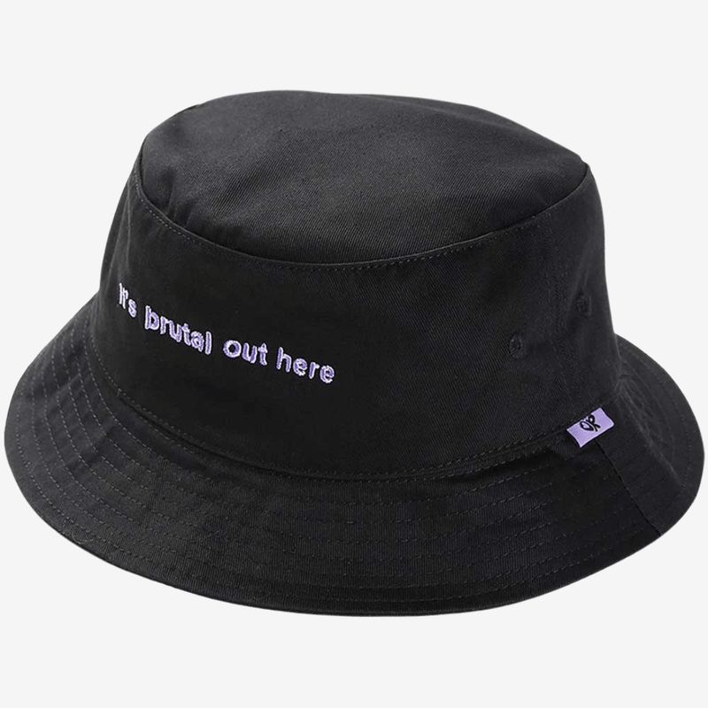 Olivia Rodrigo Unisex Bucket Hat: It's Brutal Out Here (Black) (Ex-Tour)