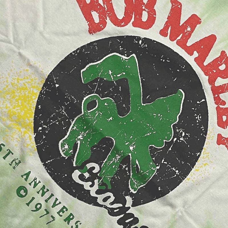 Bob Marley Unisex T-Shirt: 45th Anniversary (Green) (Wash Collection)