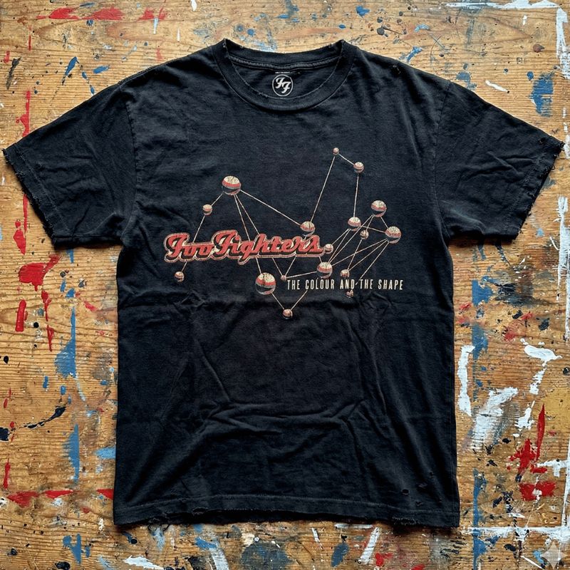 Foo Fighters Unisex Premium Carbon T-Shirt: The Colour &amp; The Shape (Black) (Back Print)