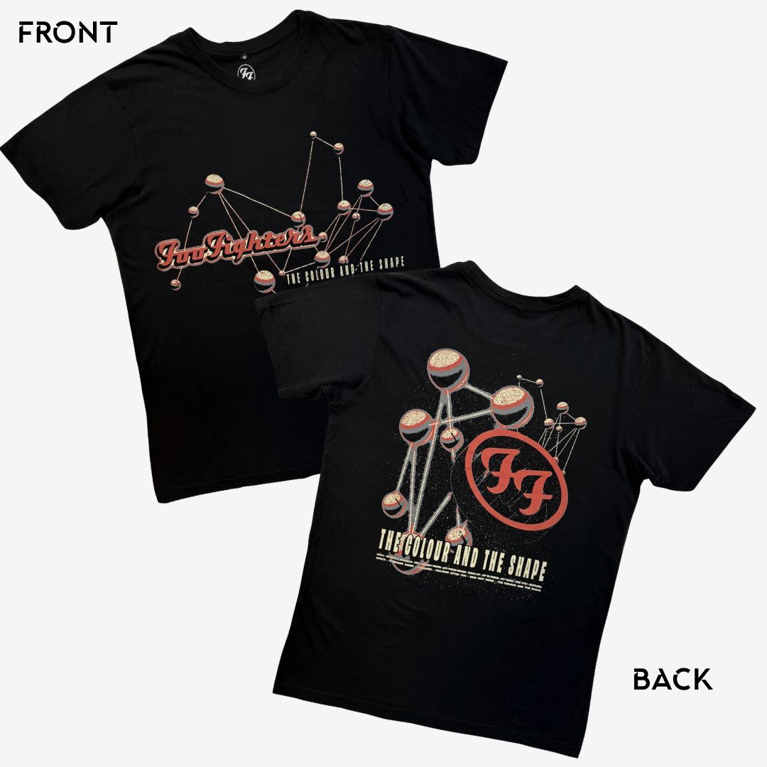Foo Fighters Unisex Premium Carbon T-Shirt: The Colour & The Shape (Black) (Back Print) Foo Fighters Unisex Premium Carbon T-Shirt: The Colour & The Shape (Black) (Back Print), Size: Small