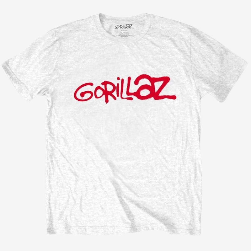 Gorillaz Unisex T-Shirt: Logo (White)