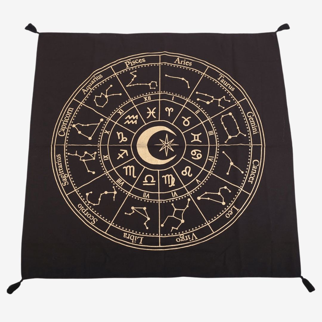 72cm Black Astrology Wheel Altar Cloth